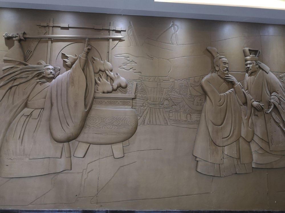 茶文化玻璃鋼浮雕